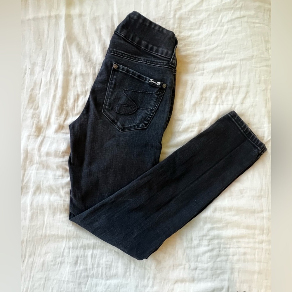 Seven7 Black Tummyless Jeans